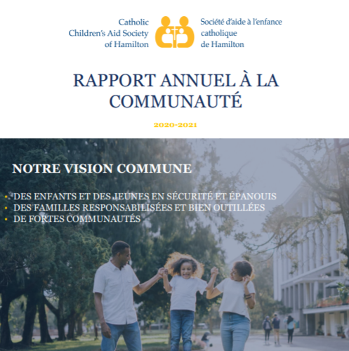Rapport annuel 2020-21 de la Société catholique d’aide à l’enfance de Hamilton