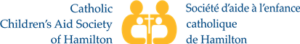 Logo of the Children's Aid Society of Hamilton featuring a stylized bear and text.